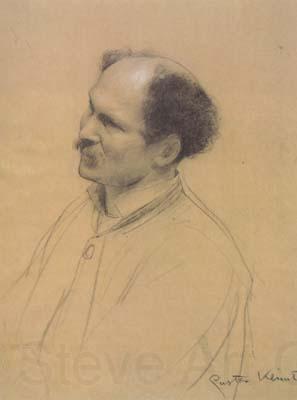 Gustav Klimt Half-Length Portrait with Three-Quarter View of an Older Man,from the Left (ceiling painting at the Burgtheater in Vienna) (mk20) Spain oil painting art
